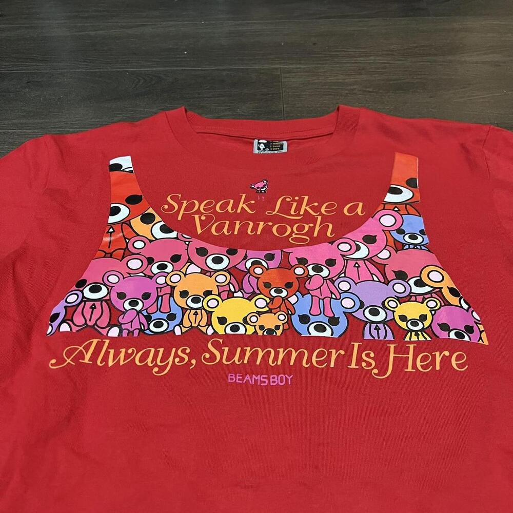 Vintage Bape Ideograpeh Beams Boy Speak Like a Vanrogh T Shirt